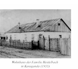 Wohnhaus der Familie Heidelbach in Karaganda (1955)