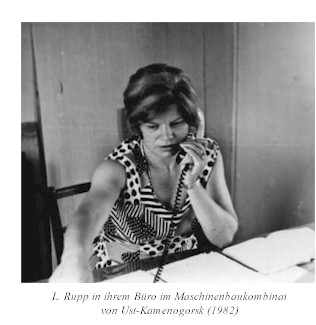 l. rupp in ihrem büro im maschinenbaukombinat von ust-kamenogorsk (1982)